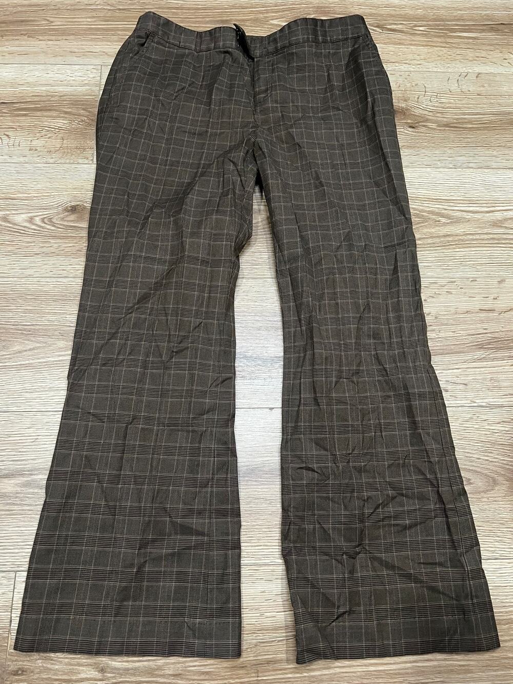 Eddie Bauer Womens Pants Size 10 Brown Plaid Vashon Fit (A00)
